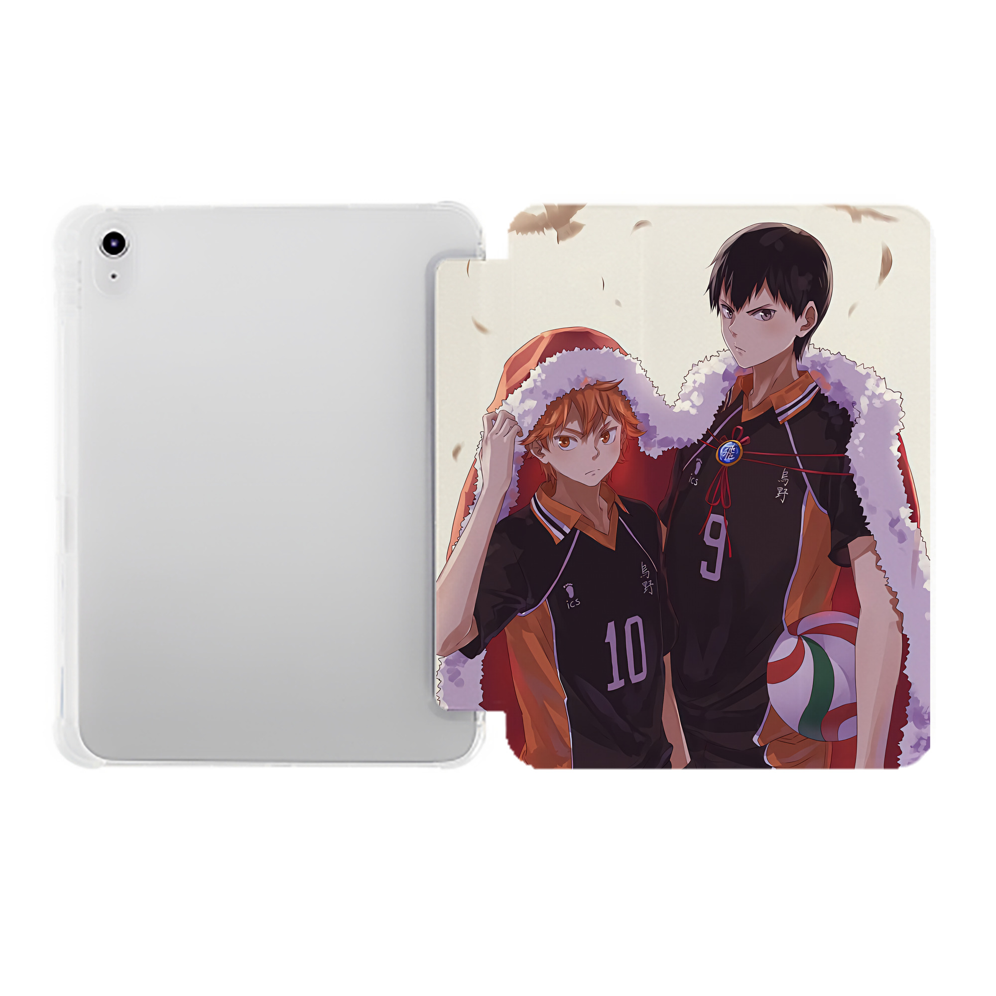 （画像用） ハイキュー!! Haikyu!! IPad ケース ペン収納付き 三つ折りスタンド PUレザー×シリコン 対応機種9.5/10.5/10.9インチ